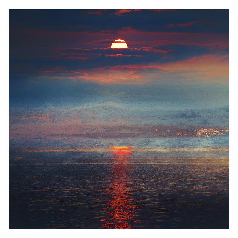 Sharp Sunset Abstract Ocean Sunset - Franklin Arts